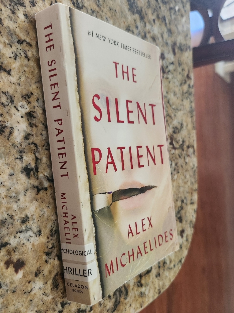 The Silent Patient Decorative Coffee Table Book Accent in Cream and Red
